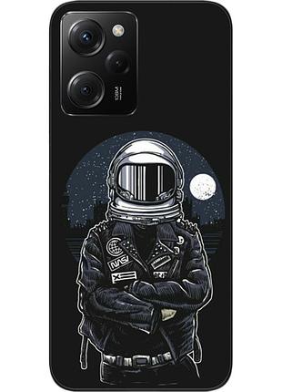 Силиконовый чехол бампер для xiaomi poco x5 pro 5g с картинкой космонавт и луна