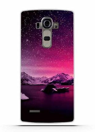 Силиконовый чехол бампер для lg g4 h818 с картинкой небо