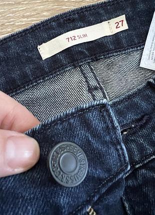 Нові жіночі джинси levi's 712 slim (w27) оригінал темно-сині