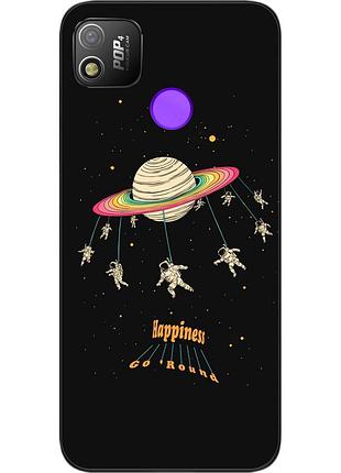 Силіконовий чохол бампер для tecno pop 4 з картинкою карусель