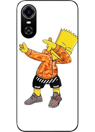 Силиконовый чехол для zte blade a31 plus с картинкой барт симсон