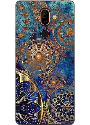 Бампер силіконовий чохол для nokia 7 plus з картинкою кола вінтаж