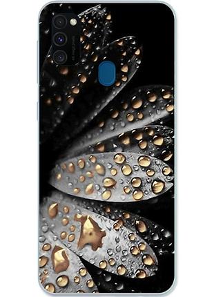 Силиконовый бампер для samsung m30s galaxy m307f с картинкой цветок