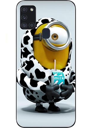 Чехол силиконовый для samsung a21s galaxy a217f с картинкой миньон