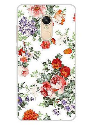 Оригінальний чохол накладка для xiaomi redmi 5 plus з картинкою квіти