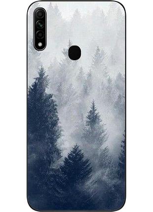 Силиконовый чехол бампер для oppo a31 с картинкой лес