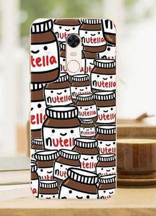 Чохол бампер з картинкою для xiaomi redmi 5 plus nutella