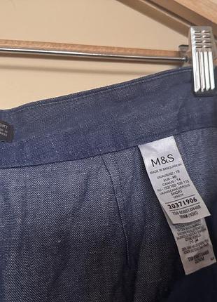 Широкі джинси/брюки m&s (льон/котон) 7