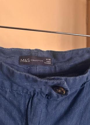Широкі джинси/брюки m&s (льон/котон) 6
