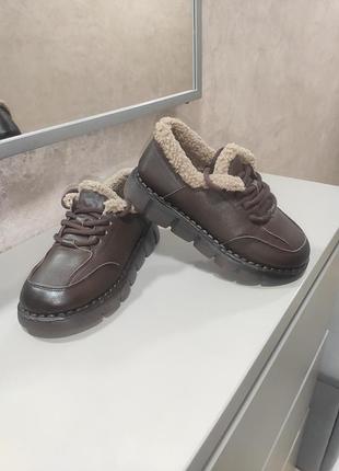 Ботинки женские зимние, кожа, разные цвета