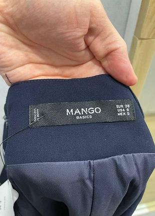 Новая миди-юбка карандаш mango темно синего цвета 3