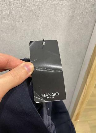 Новая миди-юбка карандаш mango темно синего цвета 6