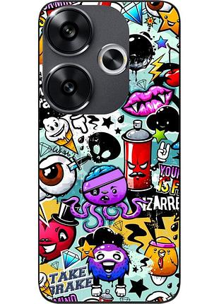 Силиконовый чехол epik для xiaomi poco f6 с картинкой стикеры