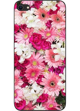 Чехол силиконовый для iphone 7 с картинкой цветы