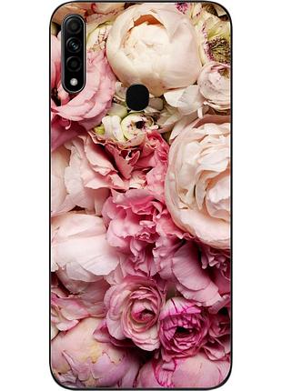 Чохол силіконовий для oppo a31 з картинкою півонії