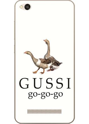 Антибрендовый силіконовий чохол для xiaomi redmi 4a з картинкою gussi go go