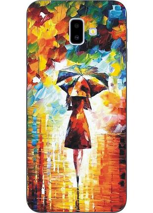 Оригінальний tpu чехол з принтом для samsung galaxy j6 plus 2018 під парасолькою