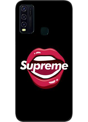 Силиконовый чехол для vivo y30 с картинкой губы supreme