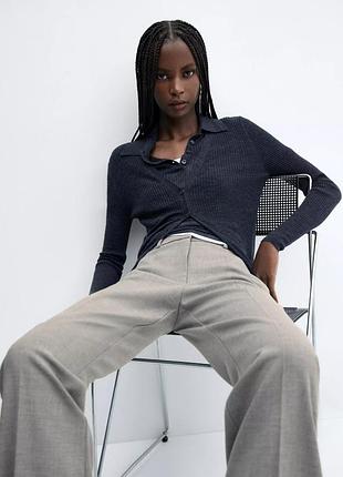 Штани широкі wide leg mango 5