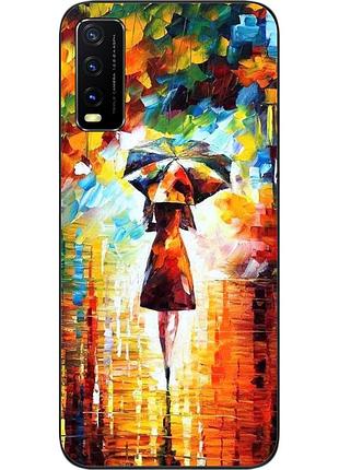 Силіконовий чохол для vivo v20 з картинкою прогулянка