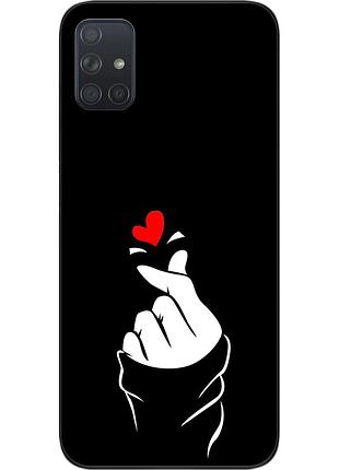 Силиконовый чехол для samsung a71 galaxy a715f с картинкой рука