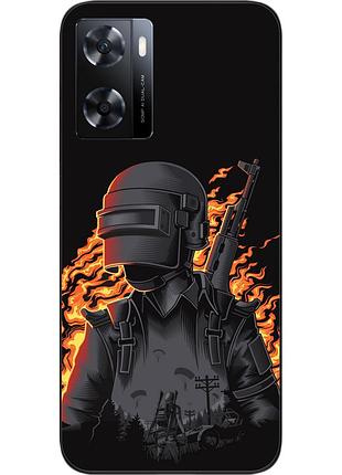 Силиконовый чехол для oppo a57s с картинкой pubg