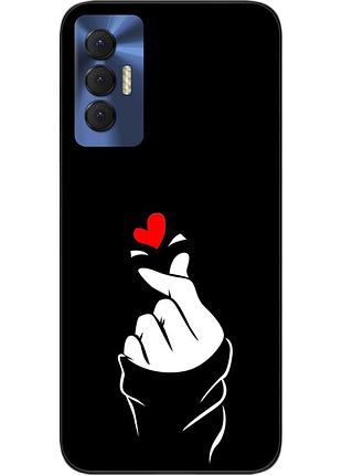 Силиконовый чехол для tecno spark 8p с картинкой рука