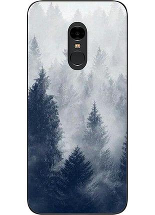Силиконовый чехол бампер для xiaomi redmi note 4x с картинкой лес
