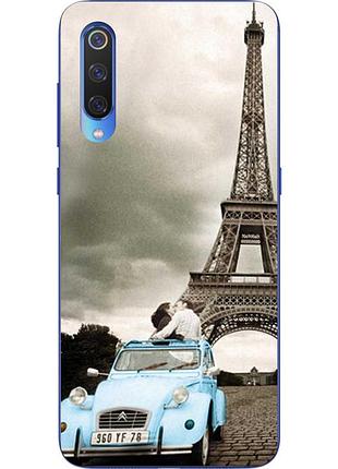 Силиконовый чехол бампер для xiaomi mi 9 se с картинкой париж