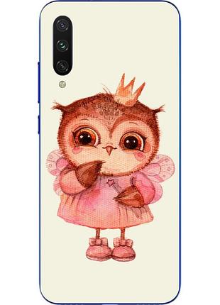 Бампер силиконовый чехол для xiaomi mi a3 lite с картинкой совушка принцесса