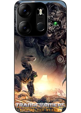 Силіконовий чохол для tecno spark go 2023 bf7 з картинкою ейплінк трансформери звероботи