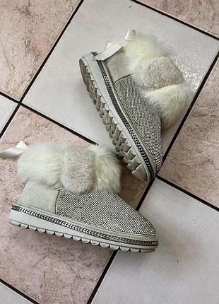Угги ugg натуральные с стразами
