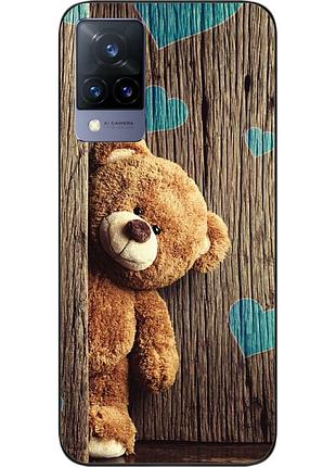 Бампер силиконовый чехол epik для vivo v21 с картинкой мишка