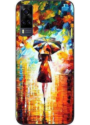 Силіконовий чохол для vivo y31 з картинкою прогулянка