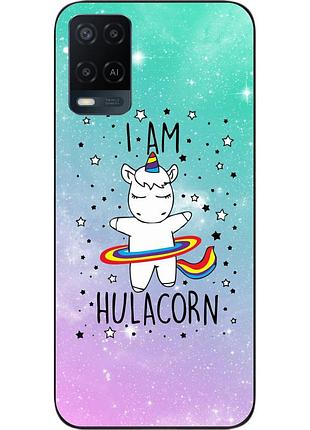 Силиконовый чехол для oppo a54 с картинкой единорог