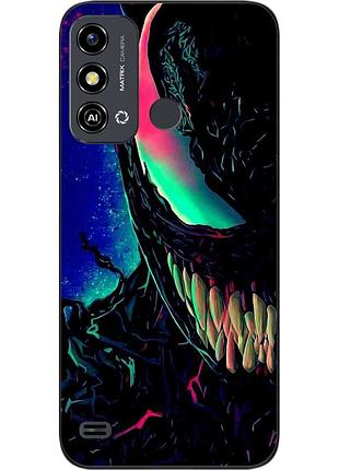 Силиконовый чехол для zte blade a53 с картинкой яркий веном