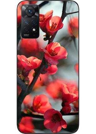 Чехол силиконовый для xiaomi redmi note 11 pro с картинкой сакура