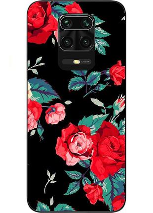 Чехол силиконовый для xiaomi redmi note 9s / note 9 pro с картинкой розы