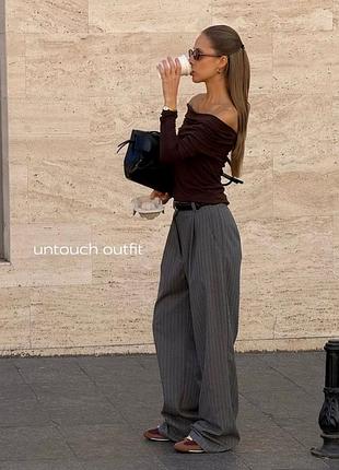 H&m — стильний трикотажний топ з відкритими плечима 🤎