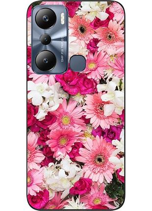 Силиконовый чехол бампер epik для infinix hot 20i с картинкой нежные цветы