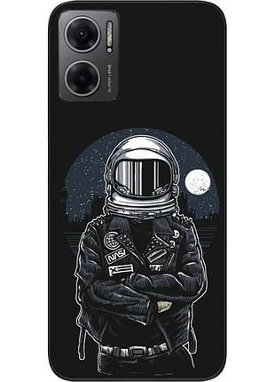 Силіконовий чохол бампер epik для xiaomi redmi note 11e з картинкою космонавт і місяць