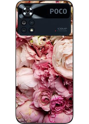 Чохол силіконовий epik для xiaomi poco x4 pro 5g з картинкою півонії