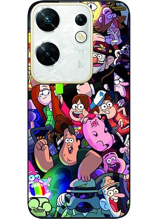 Силіконовий чохол epik для infinix zero 30 4g з картинкою гравіті фолз герої
