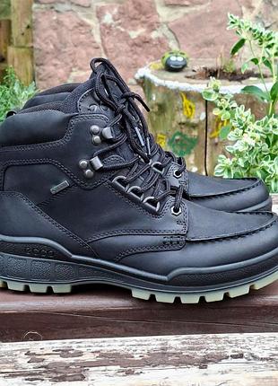 Чоловічі чорні черевики ecco track 25 m gore-tex, 40р, 41р.