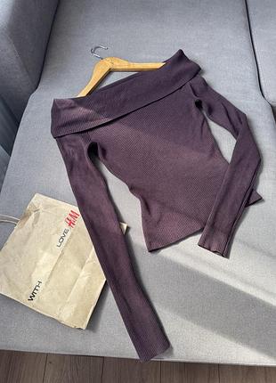 H&m — стильний трикотажний топ з відкритими плечима 🤎