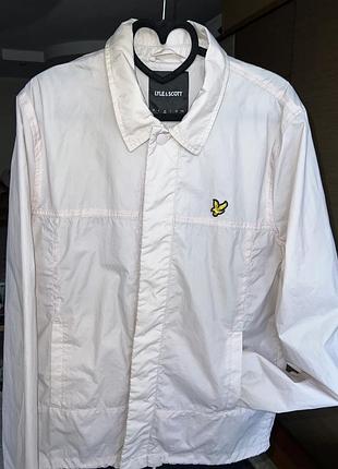 Куртка вітровка чоловіча lyle&scott  ніжно рожева m
