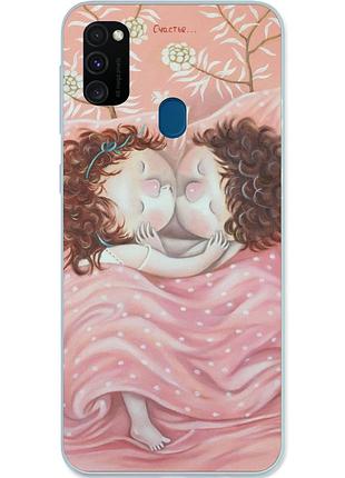 Бампер силіконовий для samsung m21 galaxy m215f з картинкою щастя