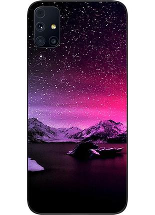 Силиконовый чехол бампер для samsung m31s galaxy m317f с картинкой звезды