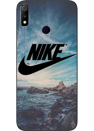 Силіконовий чохол для realme 3 з картинкою логотип nike