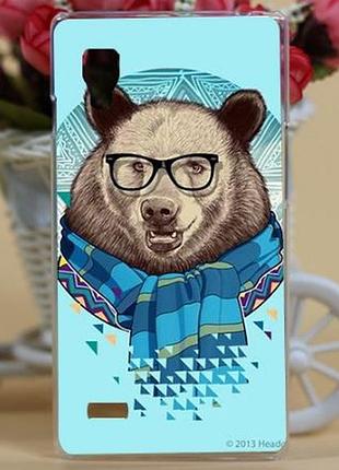 Чехол-накладка для lg l9 optimus p760 p765 с картинкой медведь